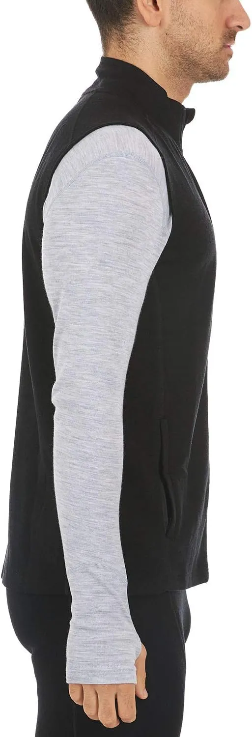 100% Merino Wool Mens Vest - Expedition Heavyweight Vest - Moisture Wicking