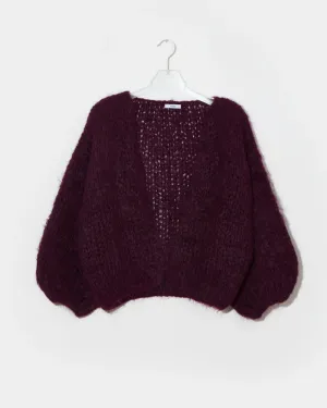 Apaca Bomber Cardigan Burgundy