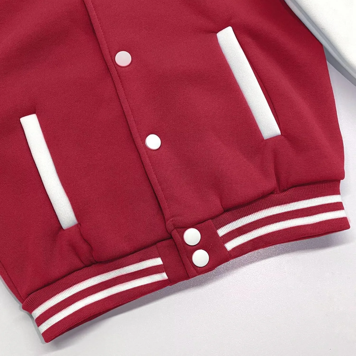 babyhealthy Kids Boys Varsity Jacket Baseball Jacket Casual Sport Cardigan Sweatshirt Youth 2-13 Year