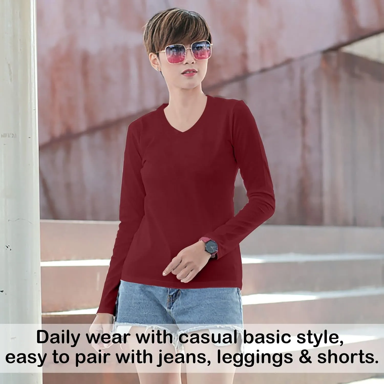BaHoki Essentials Long Sleeve Undershirts for Scrubs - Great Stretch and Layering Piece - 3 Pack