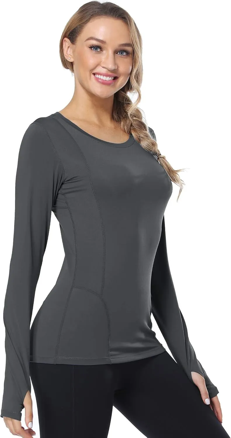 CADMUS Quick-Drying Running Long Sleeve Shirt for Women Workout Shirts
