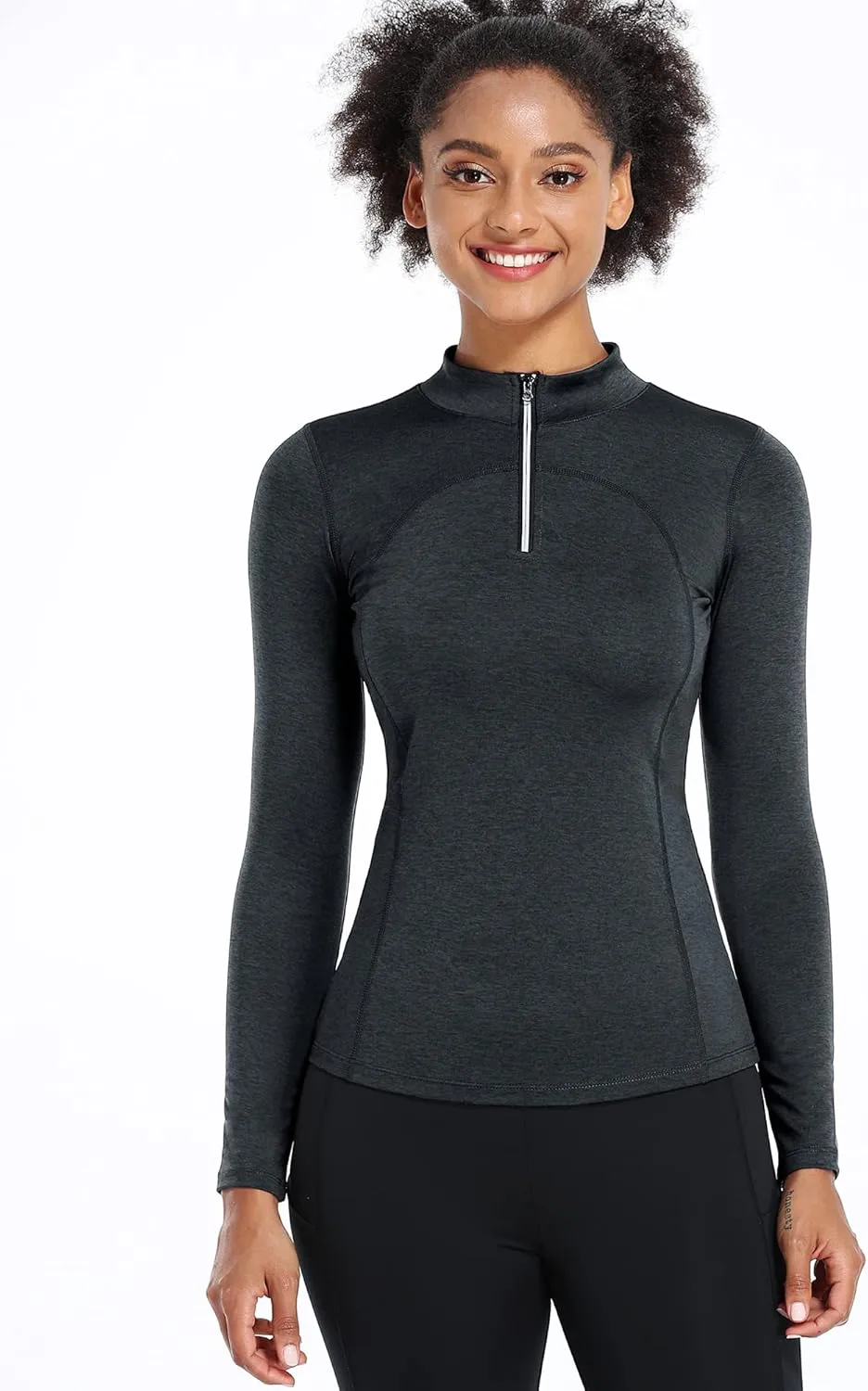 CADMUS Women's Compression Long Sleeve Shirts for Hiking Running Dry Fit Tights