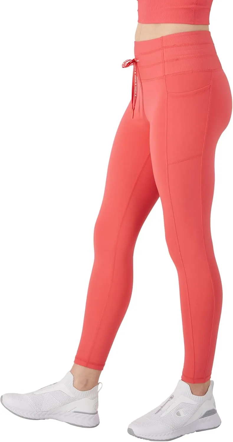 Champion Women's Soft Touch Moisture Wicking Drawcord 25" Leggings