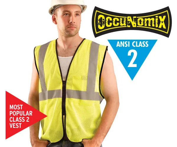 Class 2 Mesh Vest - Lime 4X/5X