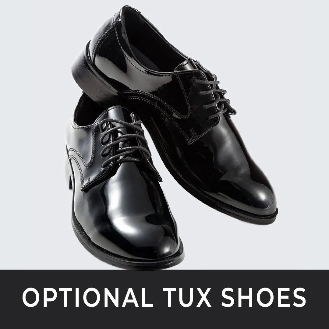 Classic Fit Tuxedo Package - Black Tuxedo Notch Lapel Set with Shirt, Vest, and Cufflink Set - Wedding - Prom