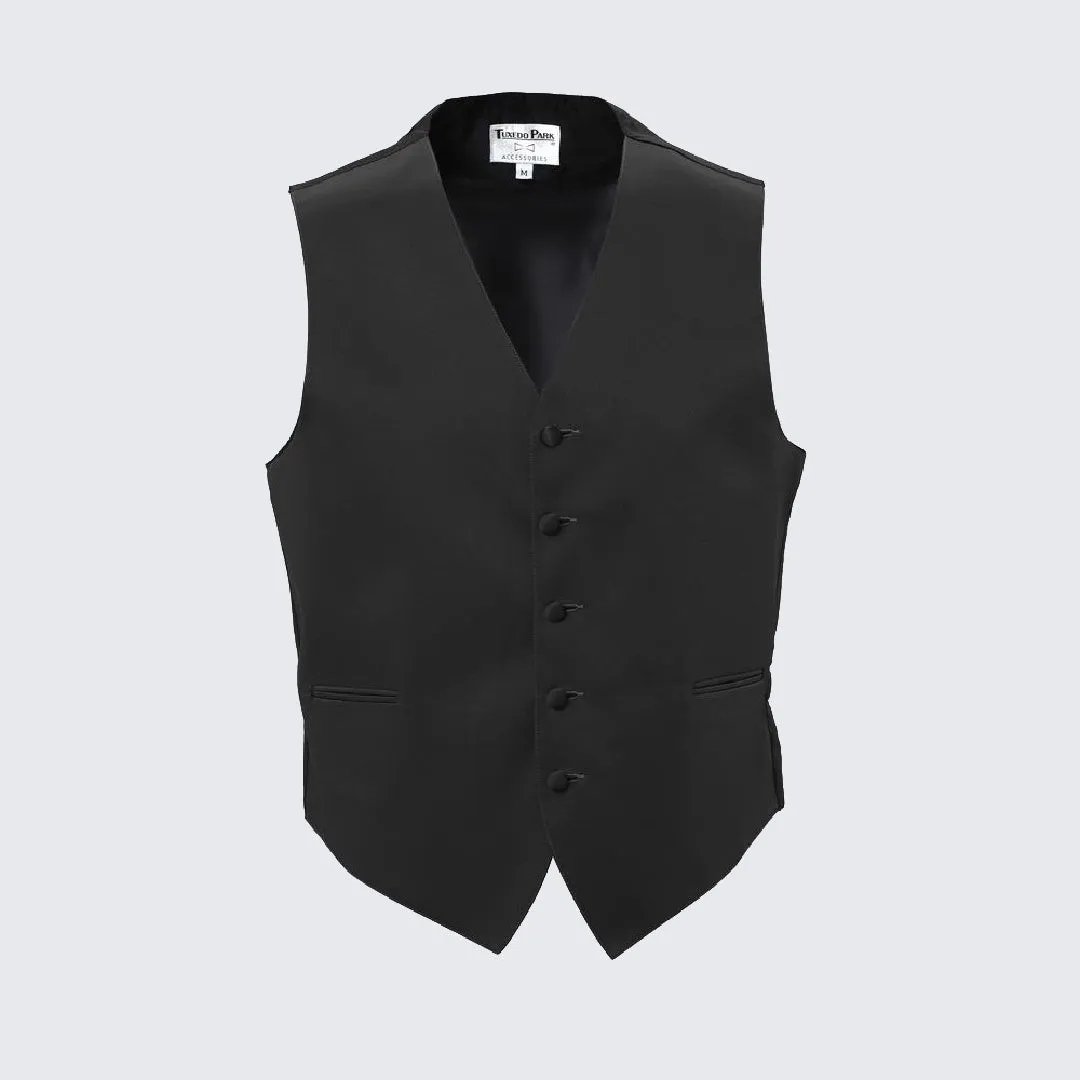 Classic Fit Tuxedo Package - Black Tuxedo Notch Lapel Set with Shirt, Vest, and Cufflink Set - Wedding - Prom