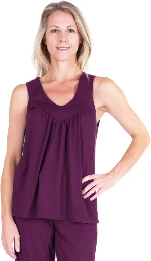 Cool-jams Moisture Wicking Mix and Match Ladies Gathered Tank Separate