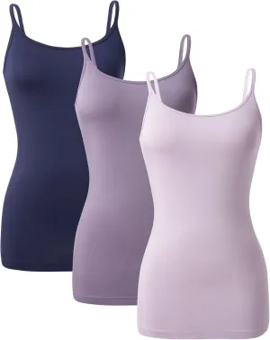 DAVID ARCHY Tank Tops for Women Bamboo Rayon Women's Camisoles Undershirts 3 Pack