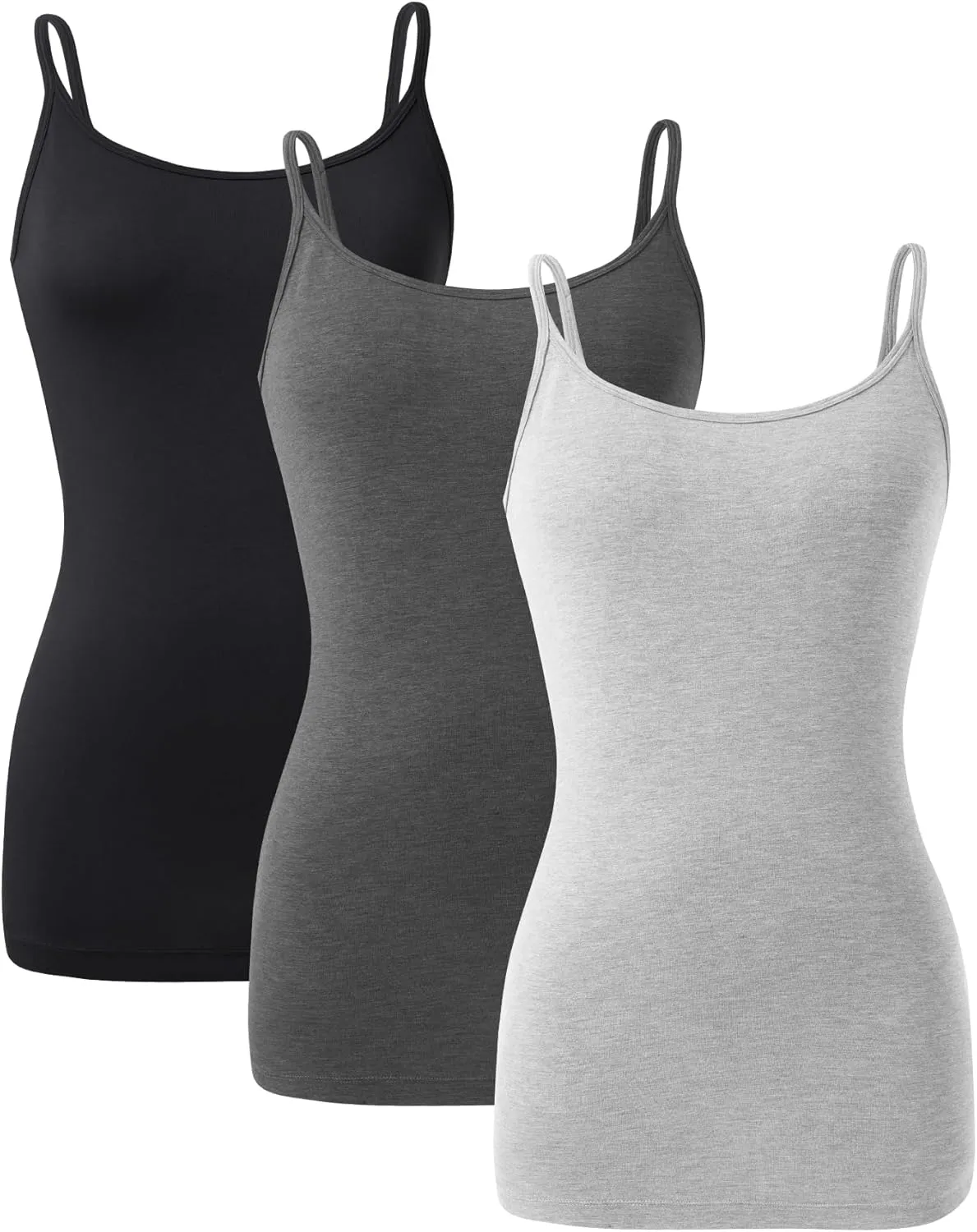 DAVID ARCHY Tank Tops for Women Bamboo Rayon Women's Camisoles Undershirts 3 Pack