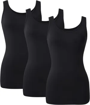 DAVID ARCHY Tank Tops for Women Bamboo Rayon Women's Camisoles Undershirts 3 Pack