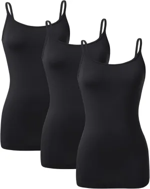 DAVID ARCHY Tank Tops for Women Bamboo Rayon Women's Camisoles Undershirts 3 Pack