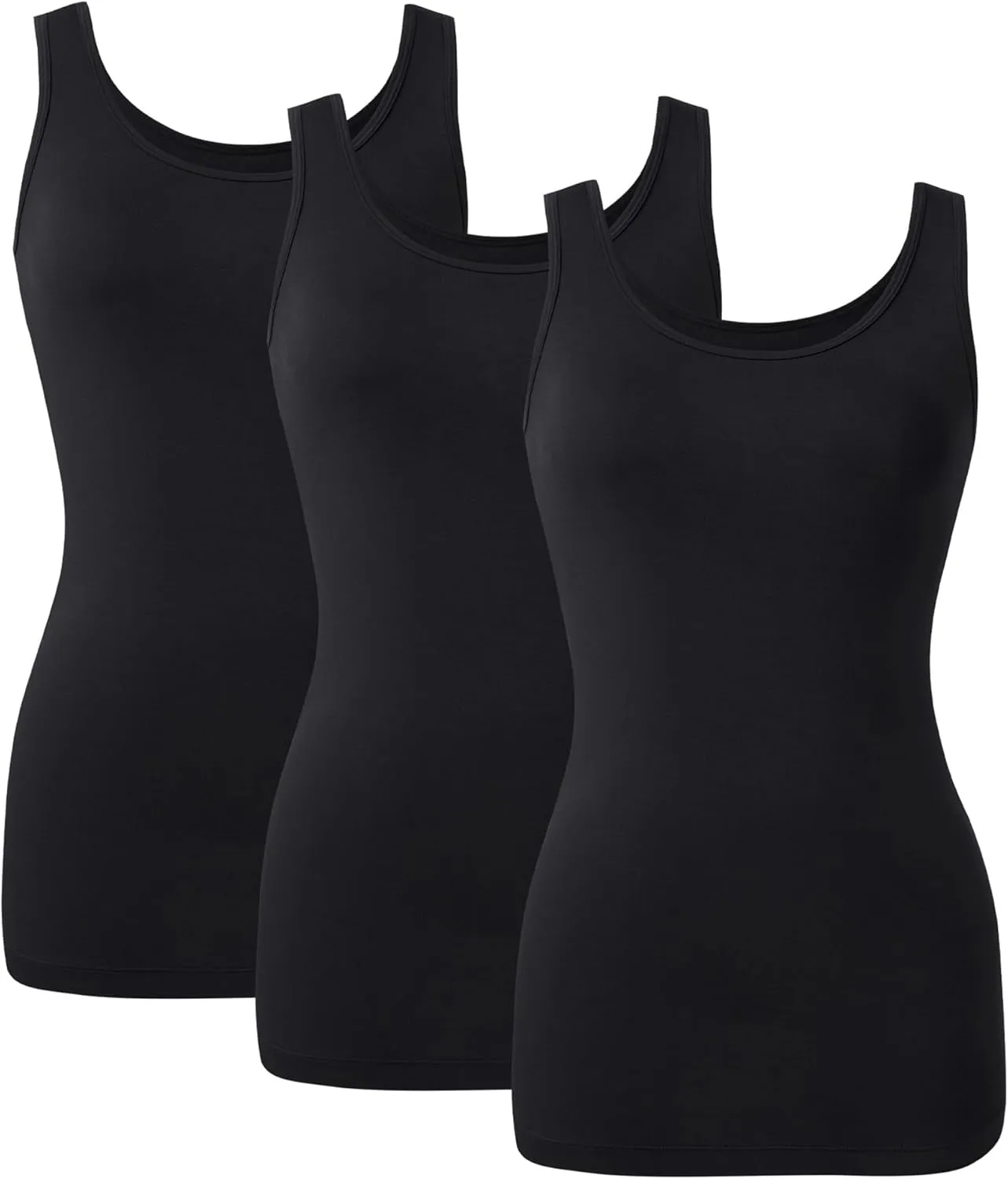 DAVID ARCHY Tank Tops for Women Bamboo Rayon Women's Camisoles Undershirts 3 Pack