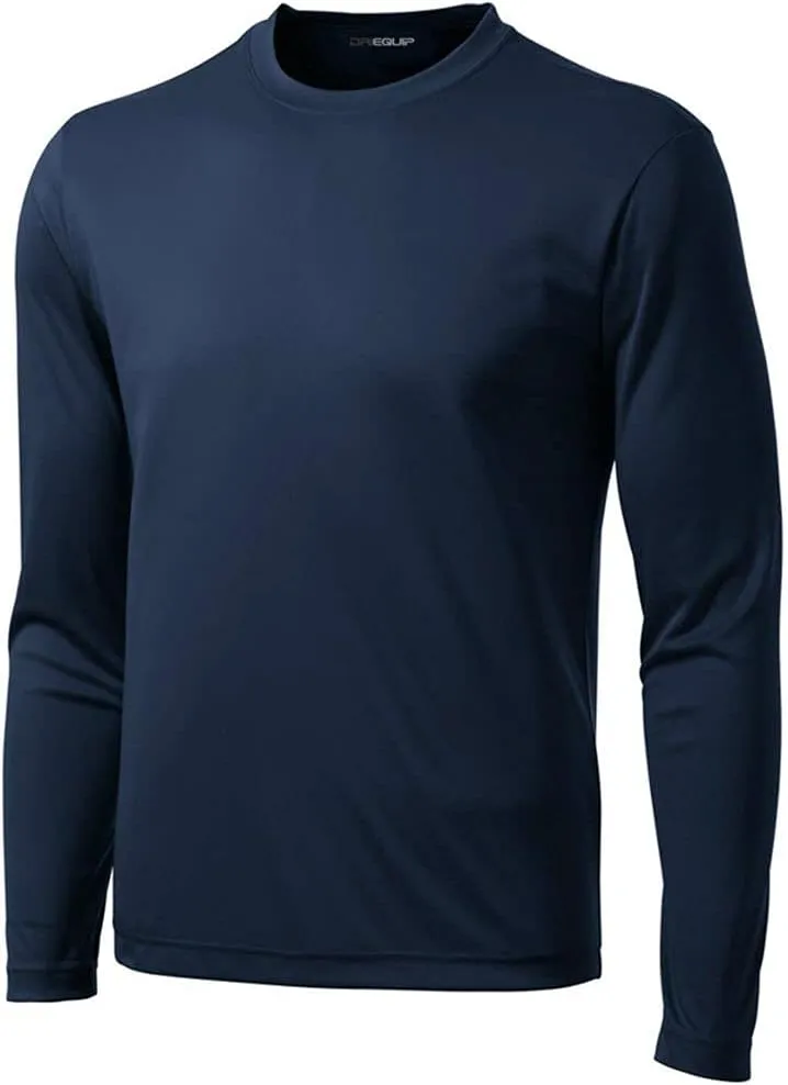 DRI-Equip Long Sleeve Moisture Wicking Athletic Shirts