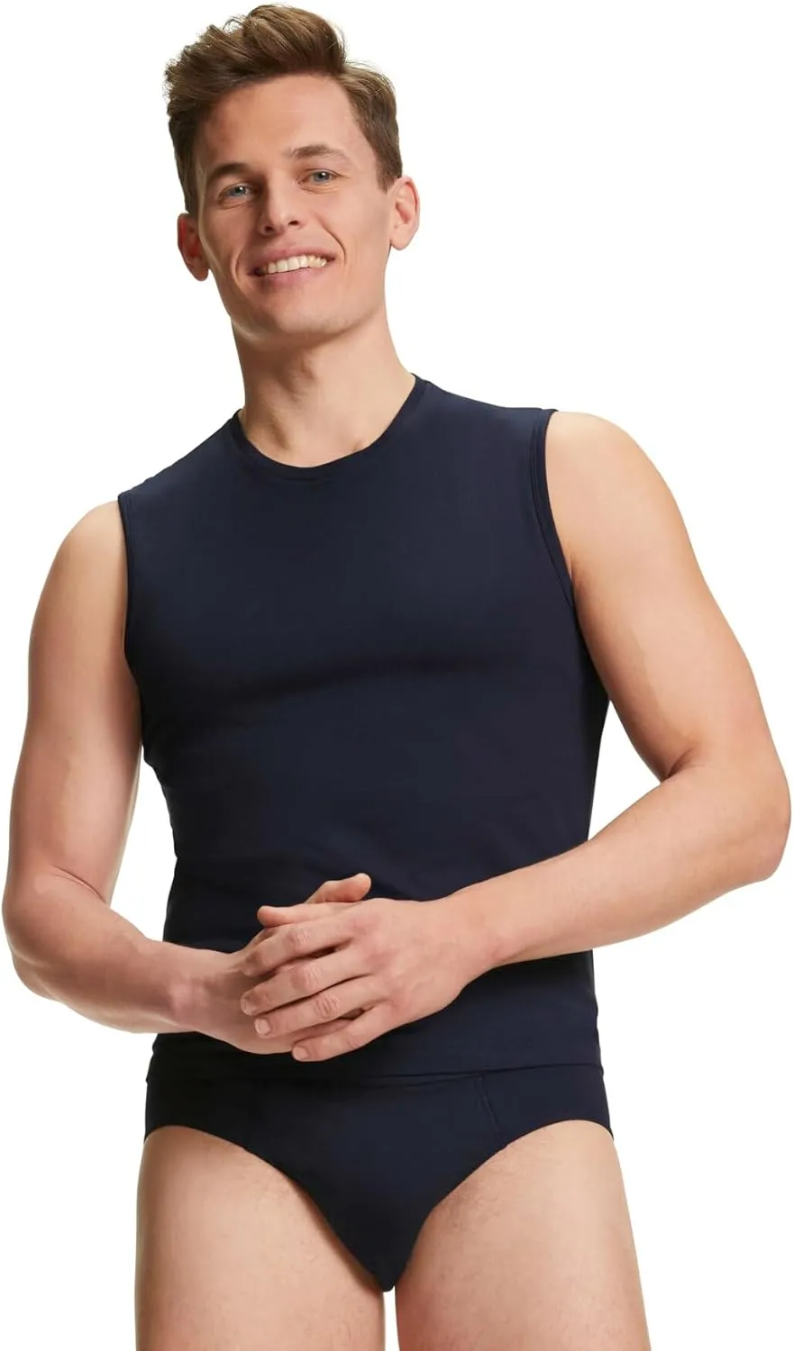 FALKE Men's Daily Comfort Crew Neck Muscle Shirt 2-Pack