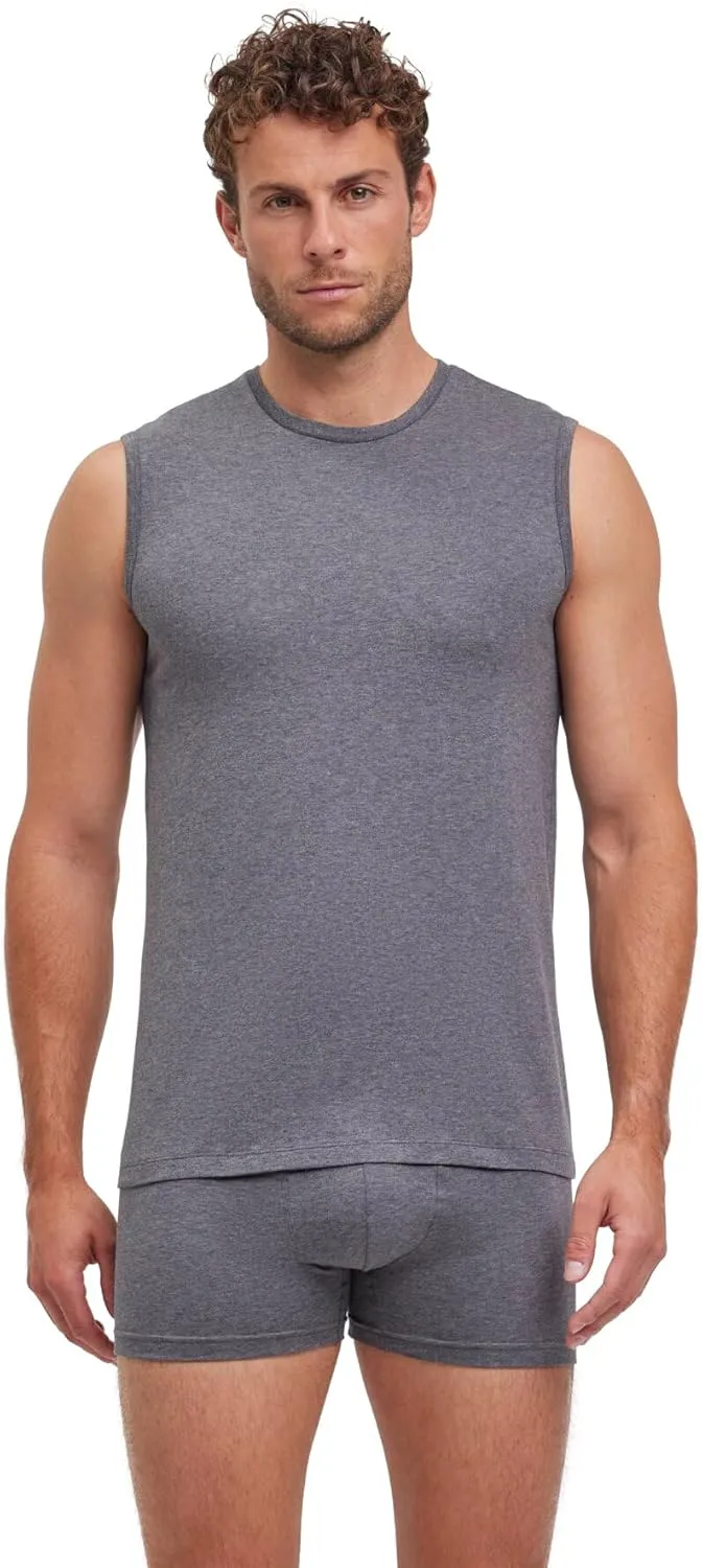 FALKE Men's Daily Comfort Crew Neck Muscle Shirt 2-Pack