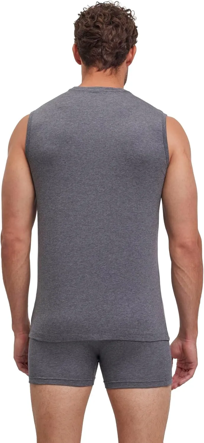 FALKE Men's Daily Comfort Crew Neck Muscle Shirt 2-Pack