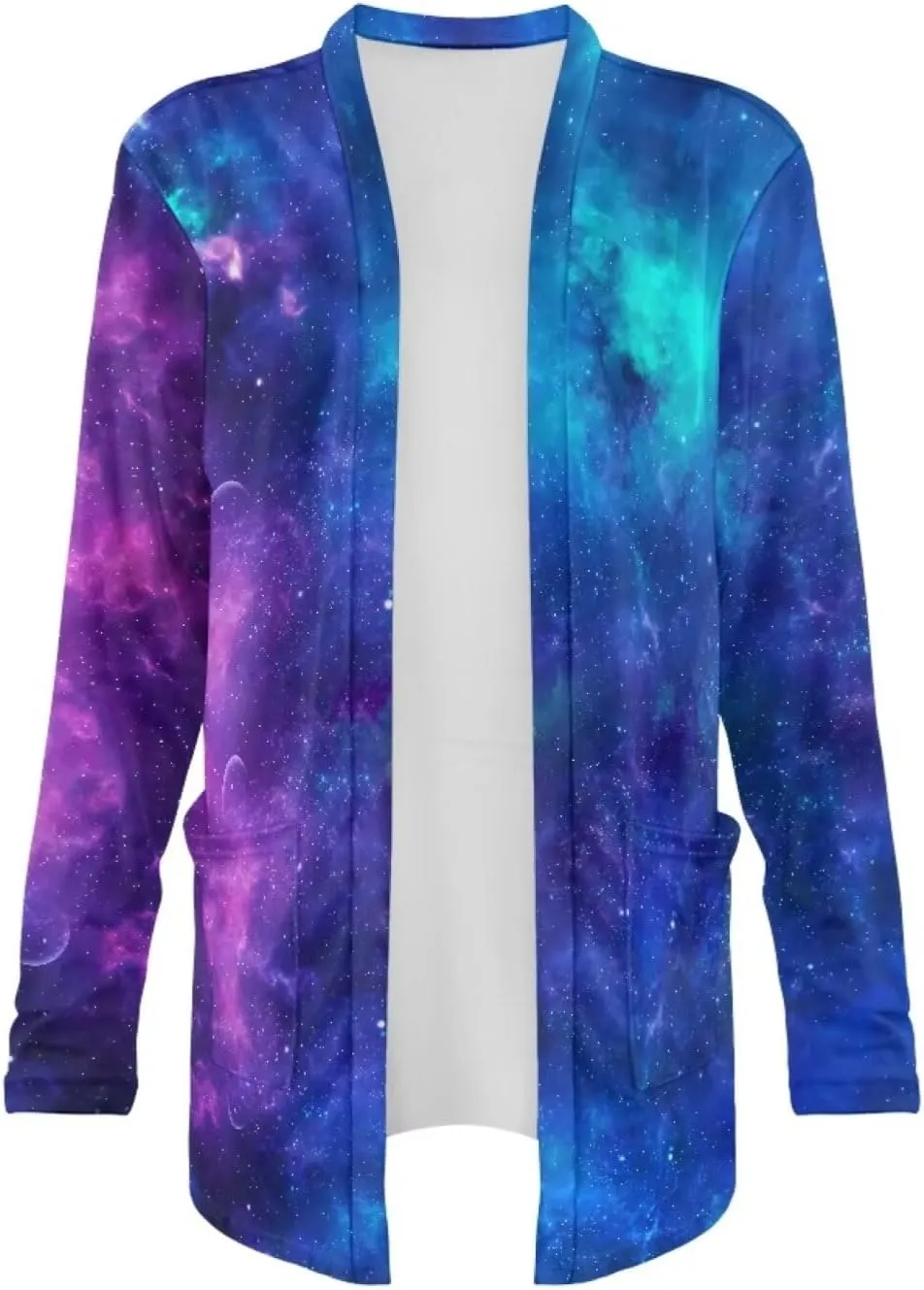 Forchrinse Rainbow Heart Long Sleeve Sweater for Women Colorful Cardigan Coat Fall Causal Open Front Cropped Cardigan,S-2XL