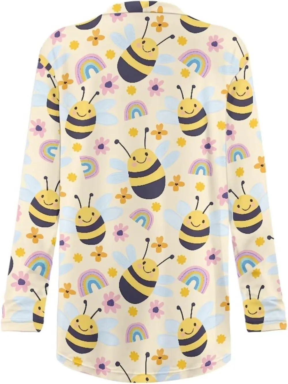 Forchrinse Rainbow Heart Long Sleeve Sweater for Women Colorful Cardigan Coat Fall Causal Open Front Cropped Cardigan,S-2XL
