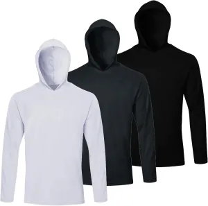 Gary Com 5 Packs Men Long Sleeve T-Shirts Quick Dry Athletic Running Activewear Workout Hoodies UPF 50  Sun Protection