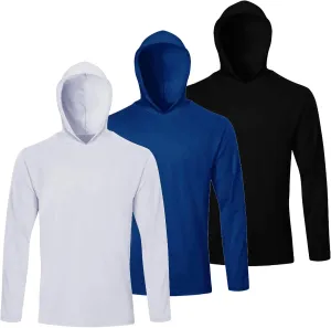 Gary Com 5 Packs Men Long Sleeve T-Shirts Quick Dry Athletic Running Activewear Workout Hoodies UPF 50  Sun Protection