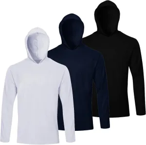 Gary Com 5 Packs Men Long Sleeve T-Shirts Quick Dry Athletic Running Activewear Workout Hoodies UPF 50  Sun Protection