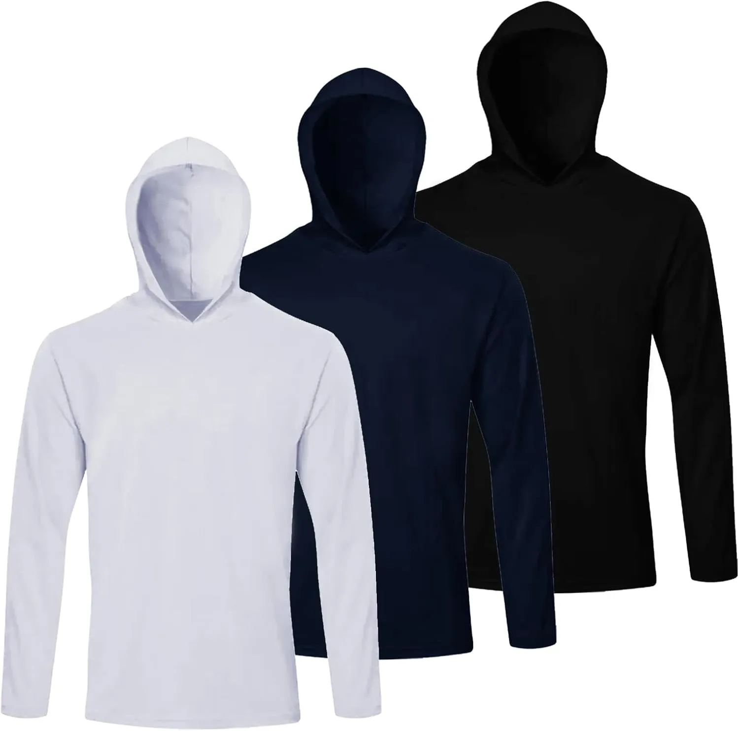 Gary Com 5 Packs Men Long Sleeve T-Shirts Quick Dry Athletic Running Activewear Workout Hoodies UPF 50  Sun Protection