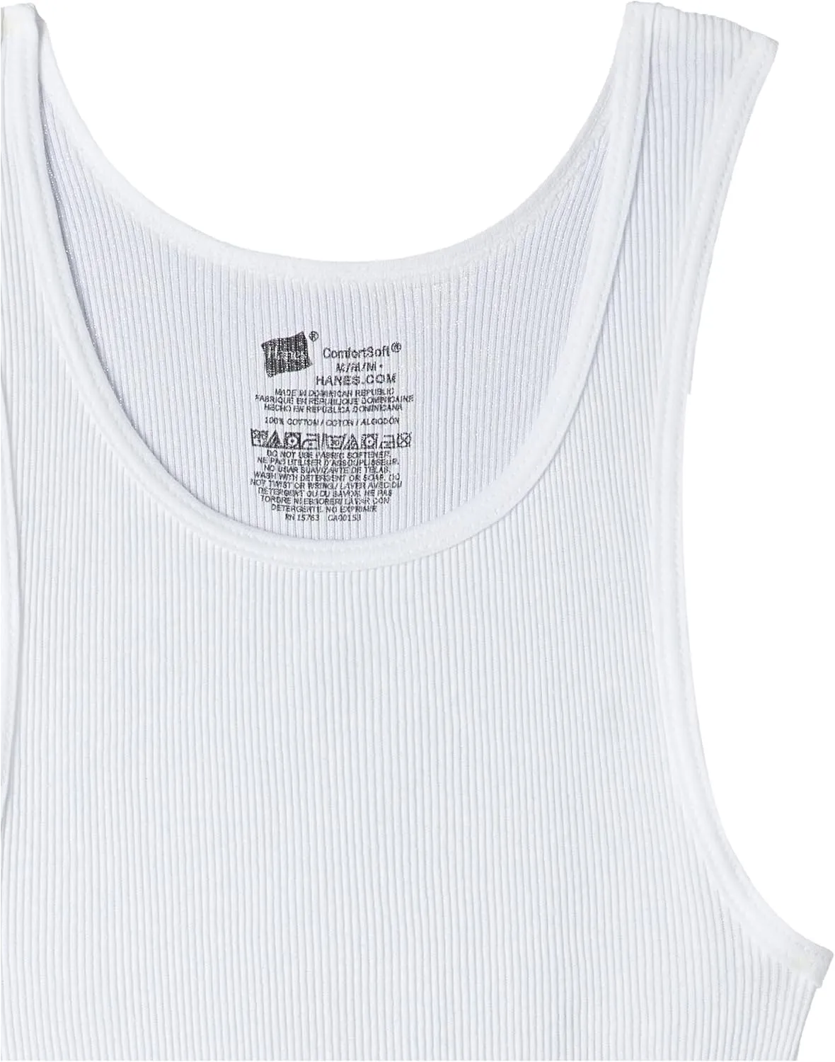 Hanes Men's ComfortSoft Moisture Wicking Tagless Tank Undershirts  Multipack
