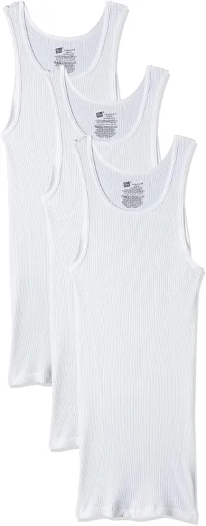 Hanes Men's ComfortSoft Moisture Wicking Tagless Tank Undershirts  Multipack
