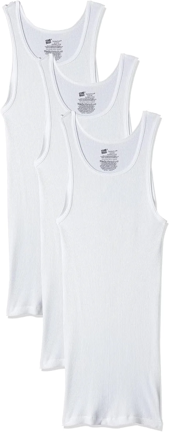 Hanes Men's ComfortSoft Moisture Wicking Tagless Tank Undershirts  Multipack