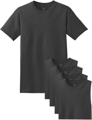 Hanes Mens Tall 100% Cotton Crew Neck Undershirts, Tagless, Ultra Comfort, Multipack