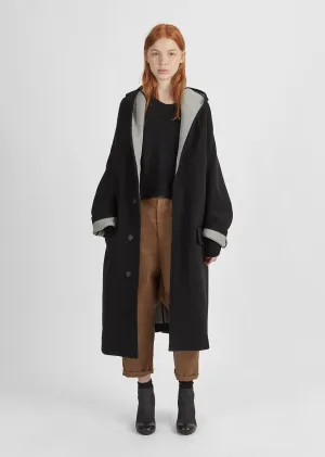 Hooded Cocoon Coat