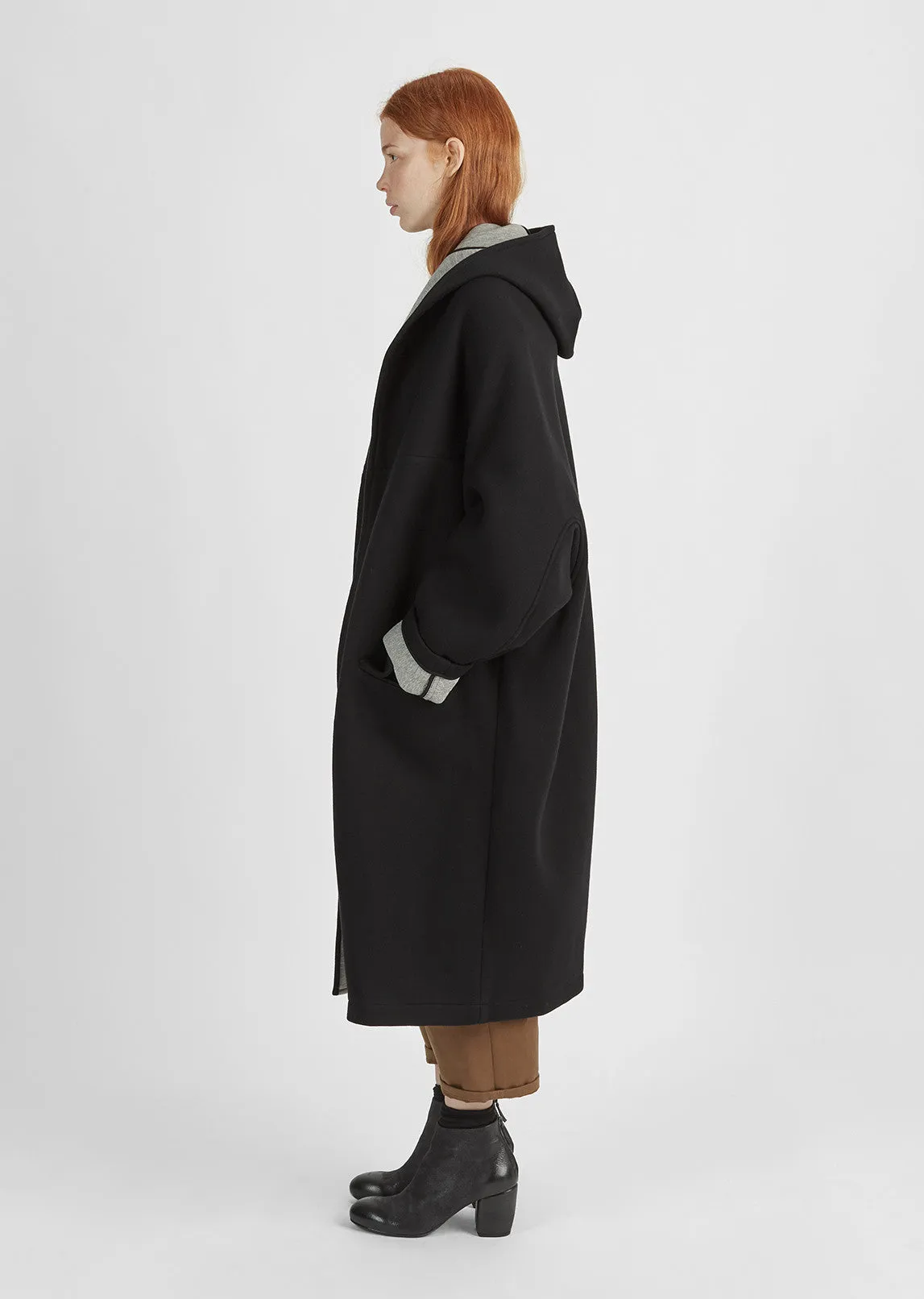 Hooded Cocoon Coat