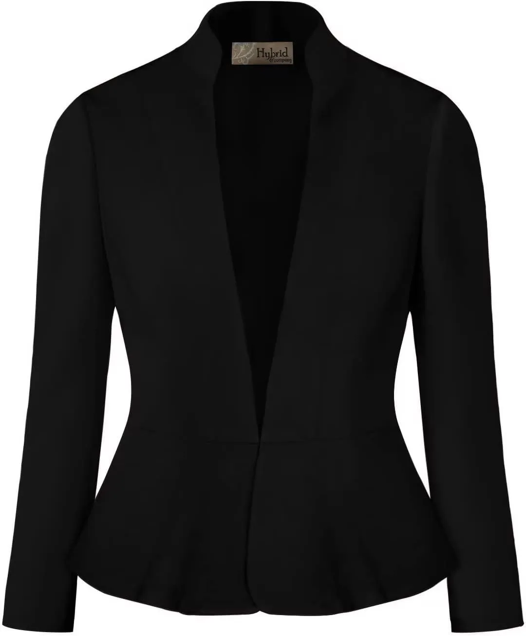 Hybrid & Company Women's Casual Work Office Elegant Open Front Premium Nylon Blazer Jacket