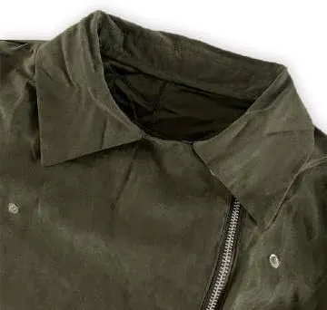 IVERIRMIN Womens Lightweight Suede Motorcycle Jacket Fall Cropped Asymmetrical Zip-up Biker Coats Faux Leather Fitted Outwear