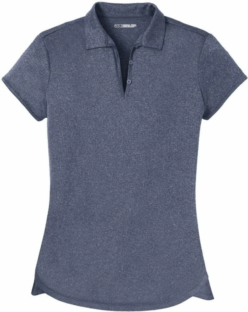 Joe's USA Ladies Moisture Wicking Heather Golf Polos in XS-4XL