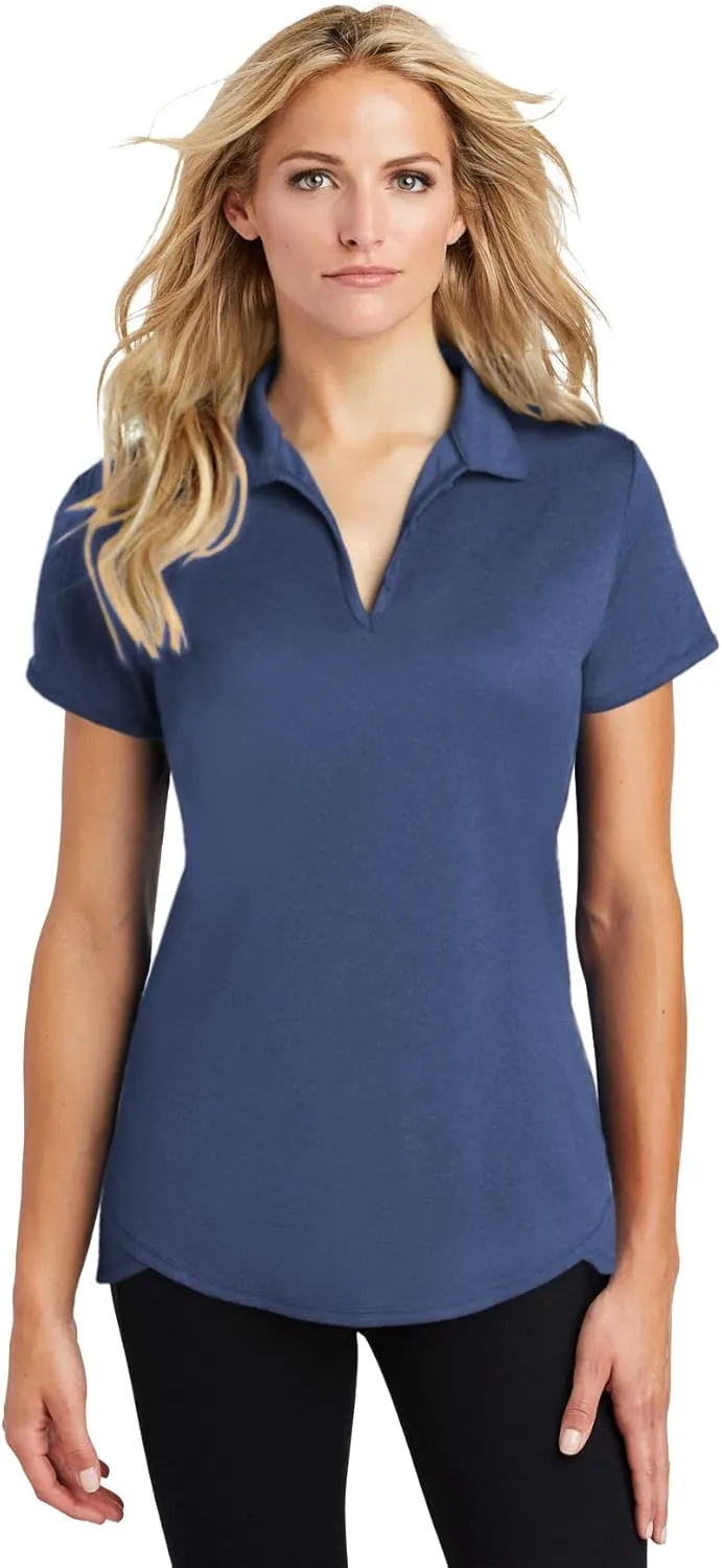 Joe's USA Ladies Moisture Wicking Heather Golf Polos in XS-4XL