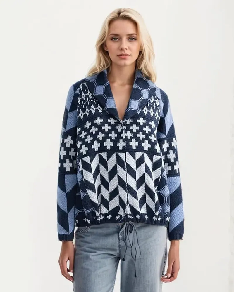 LaurelTree Womens Cardigan Sweaters Open Front Button up Weaters Y2k Knit Chunky Winter Outerwear Coats with Hem Drawstring