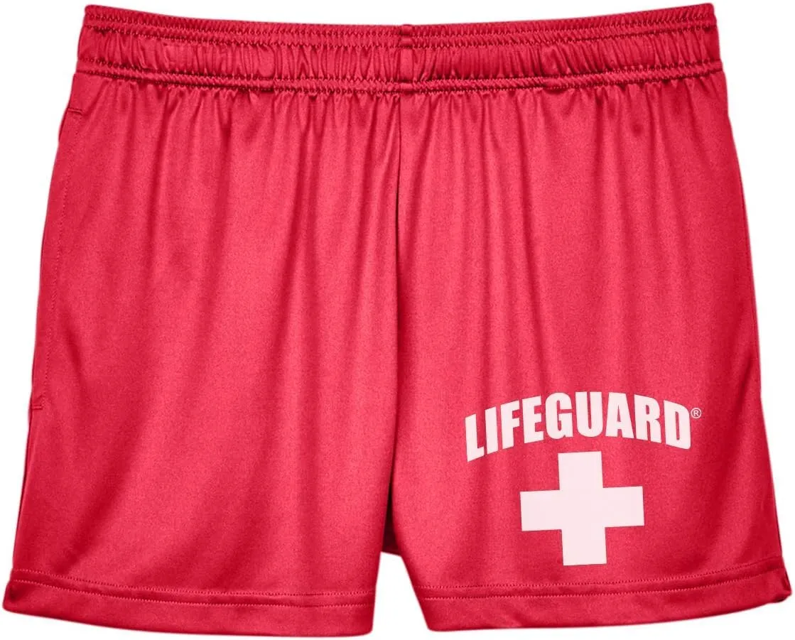 LIFEGUARD Officially Licensed Womens Active Running Performance Shorts Moisture Wicking