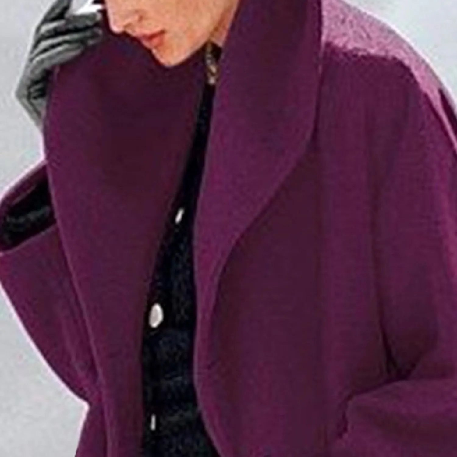 Maiyifu-GJ Womens Wool Blend Coat Single Breasted Trench Jackets with Hood Winter Casual Shawl Collar Overcoat Outerwear