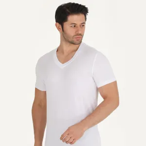 Men's T-Shirts Rayon Made from Bamboo - Modern Fit, Moisture Wicking Undershirt - Crewneck/V-Neck Tees, 3-Pack