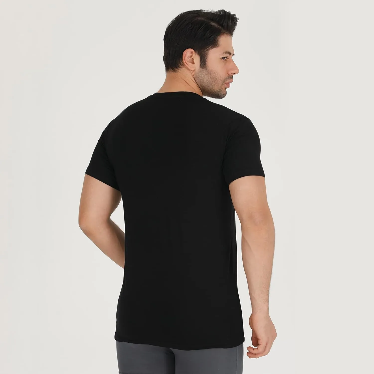 Men's T-Shirts Rayon Made from Bamboo - Modern Fit, Moisture Wicking Undershirt - Crewneck/V-Neck Tees, 3-Pack