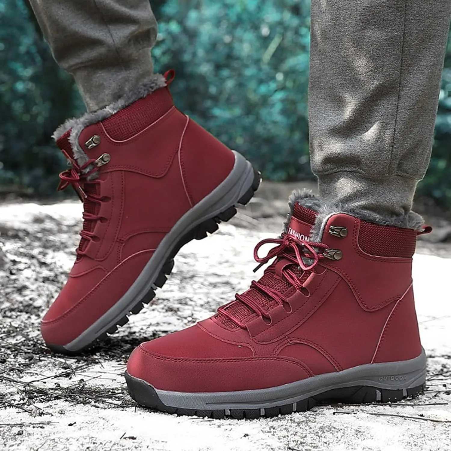 Mens Work Boots Wide Width Hiking Sneakers Ankle Ladies Working Shoes for Women Steel Toe Lightweight Outdoor Botas Mid Ankle Work Casual Hike Grounded Footwear