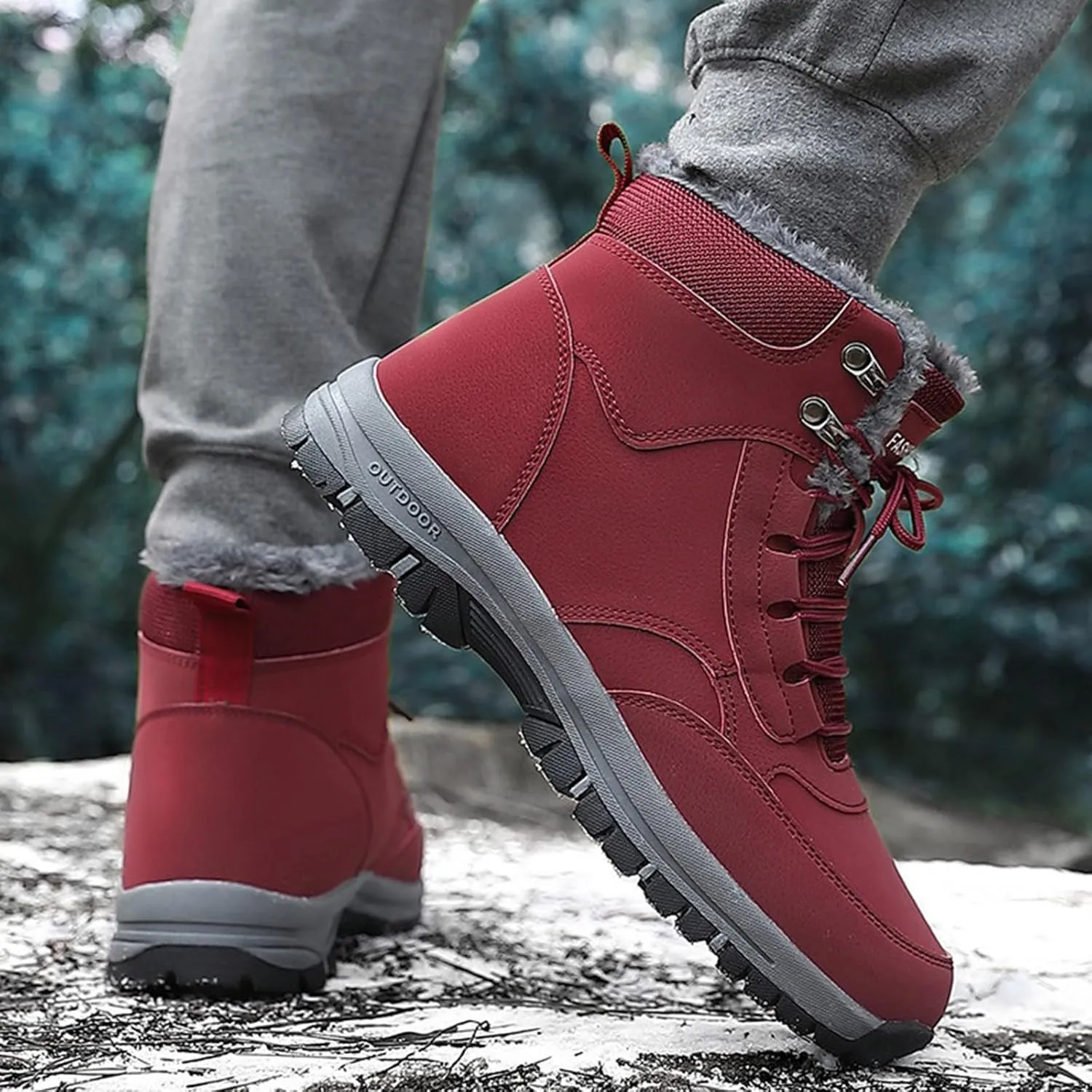 Mens Work Boots Wide Width Hiking Sneakers Ankle Ladies Working Shoes for Women Steel Toe Lightweight Outdoor Botas Mid Ankle Work Casual Hike Grounded Footwear