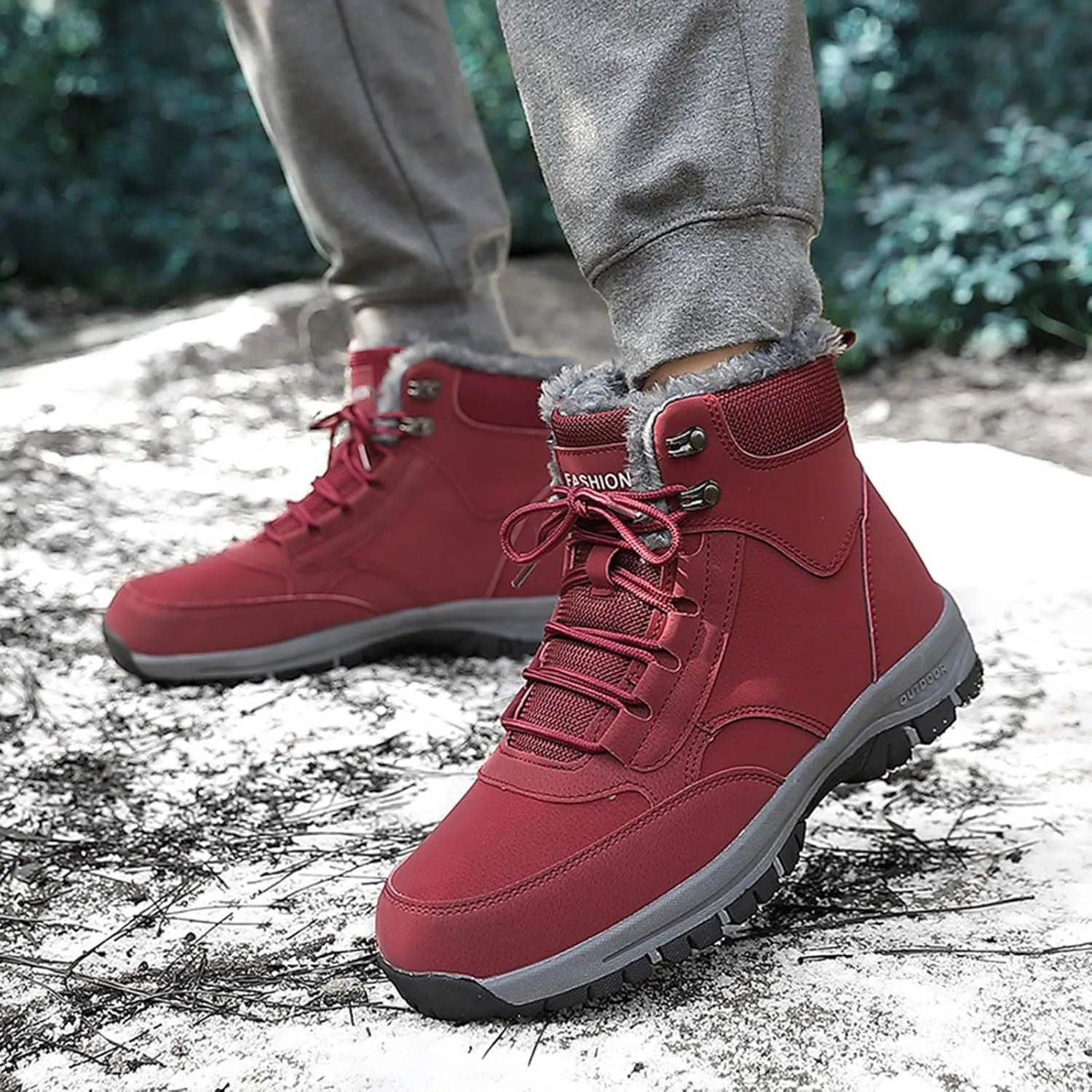 Mens Work Boots Wide Width Hiking Sneakers Ankle Ladies Working Shoes for Women Steel Toe Lightweight Outdoor Botas Mid Ankle Work Casual Hike Grounded Footwear