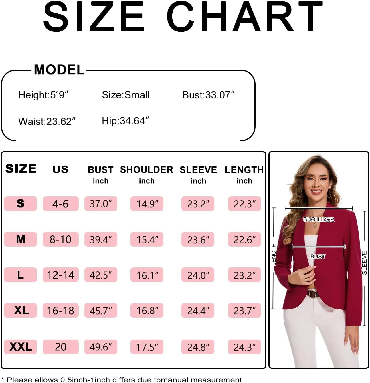 MINTLIMIT Women's Ruffle Hem Blazer Long Sleeve Hook Open Front Notched Collar Peplum Blazers Business Office Suit Jacket