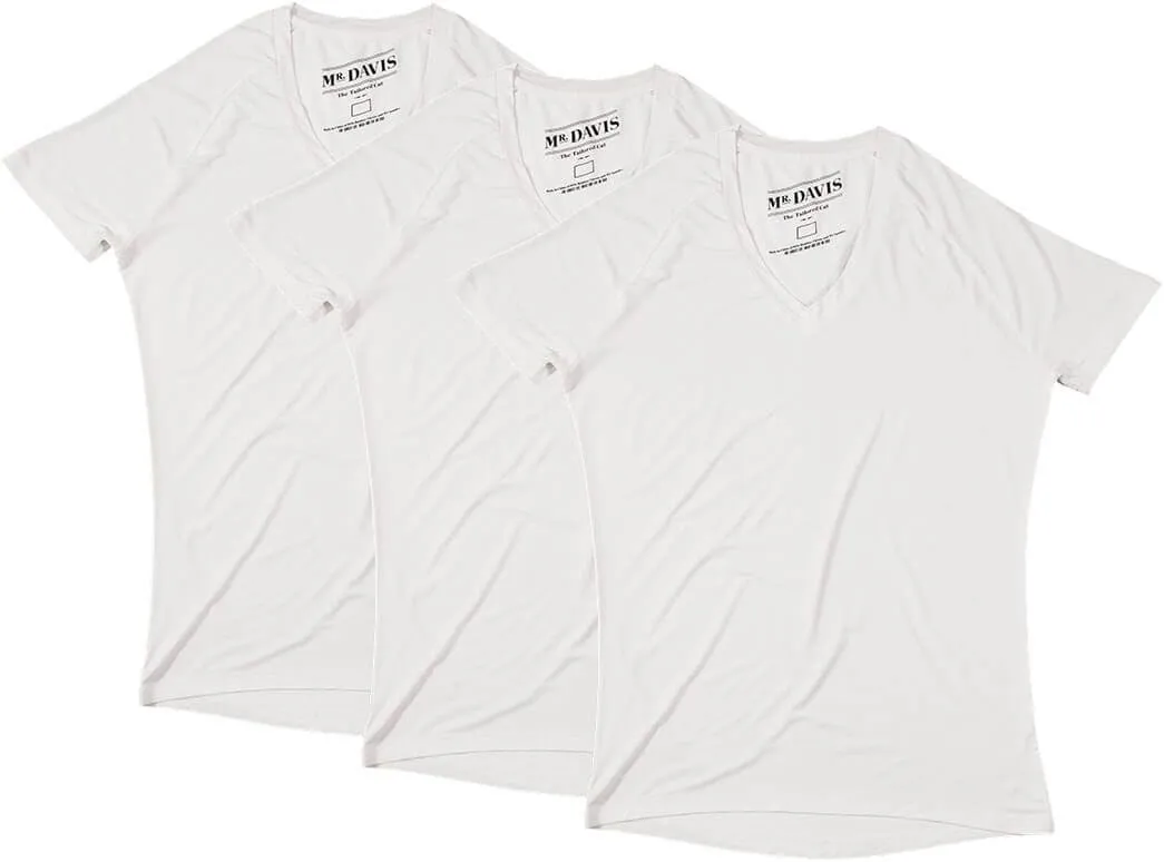Mr. Davis Comfort Fit Premium Bamboo Viscose Tailored Cut Stylish V Neck Men's Undershirt