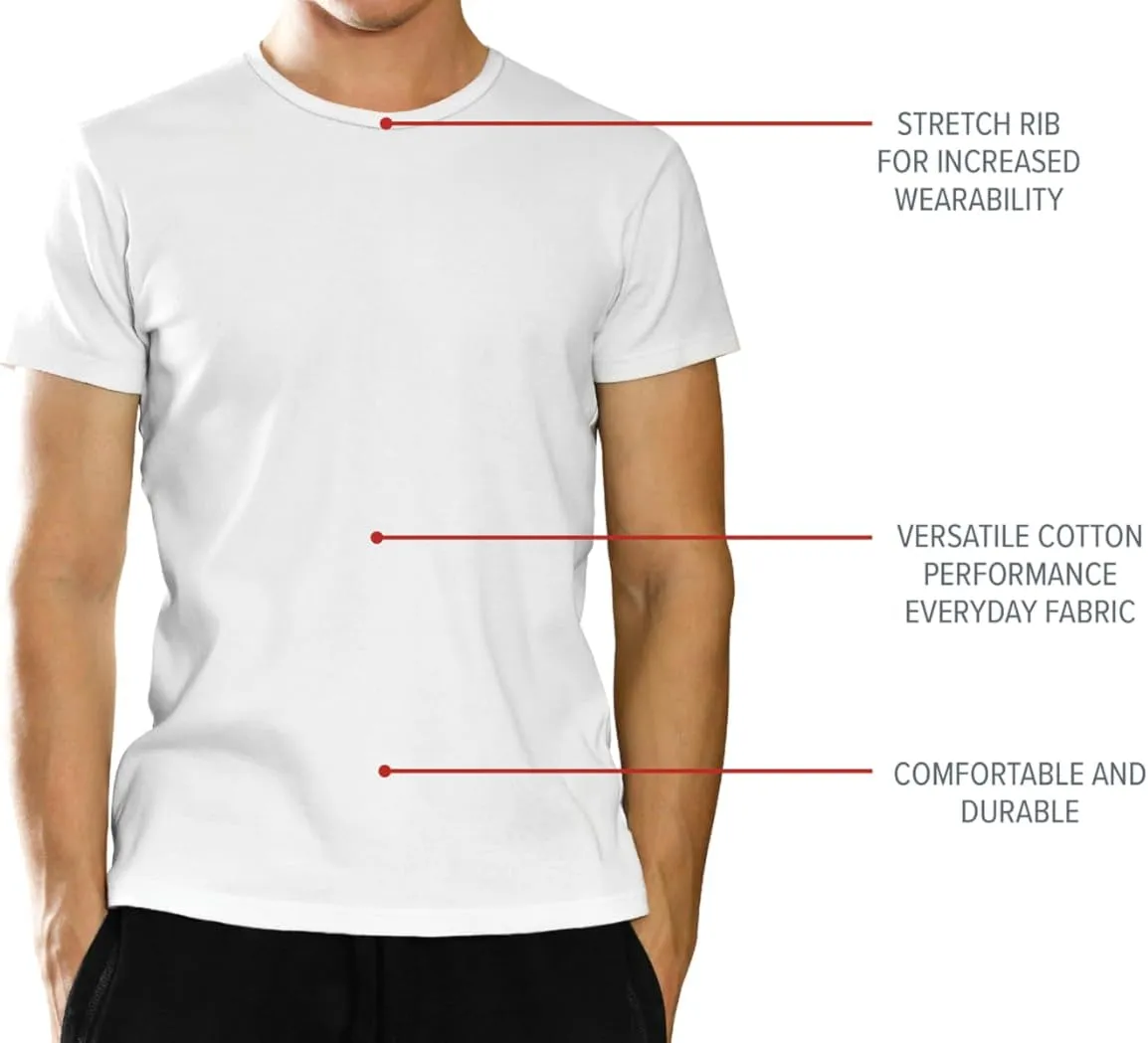 New Balance Men's Cotton Performance Crew Neck Undershirts (3 Pack)