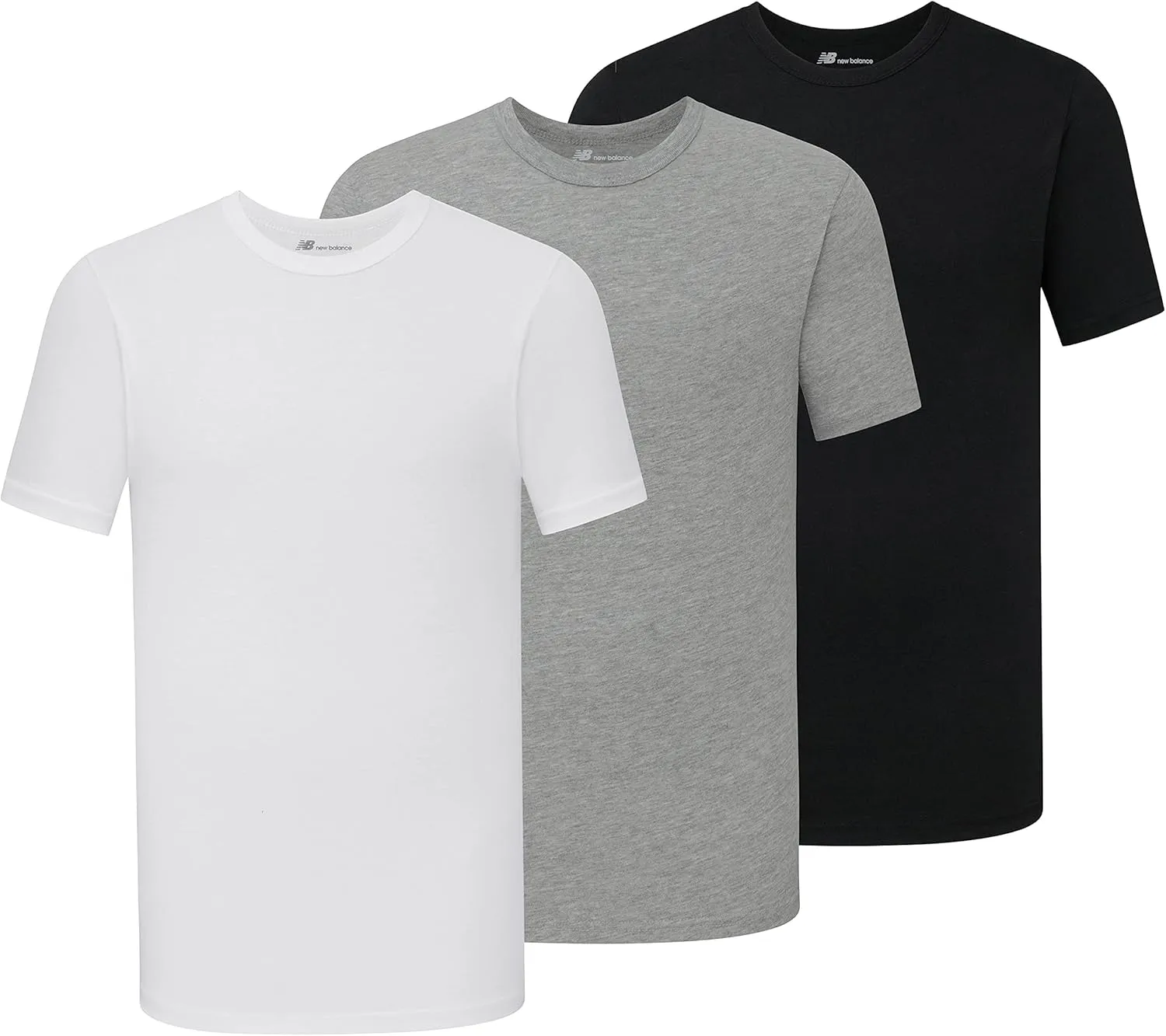 New Balance Men's Cotton Performance Crew Neck Undershirts (3 Pack)