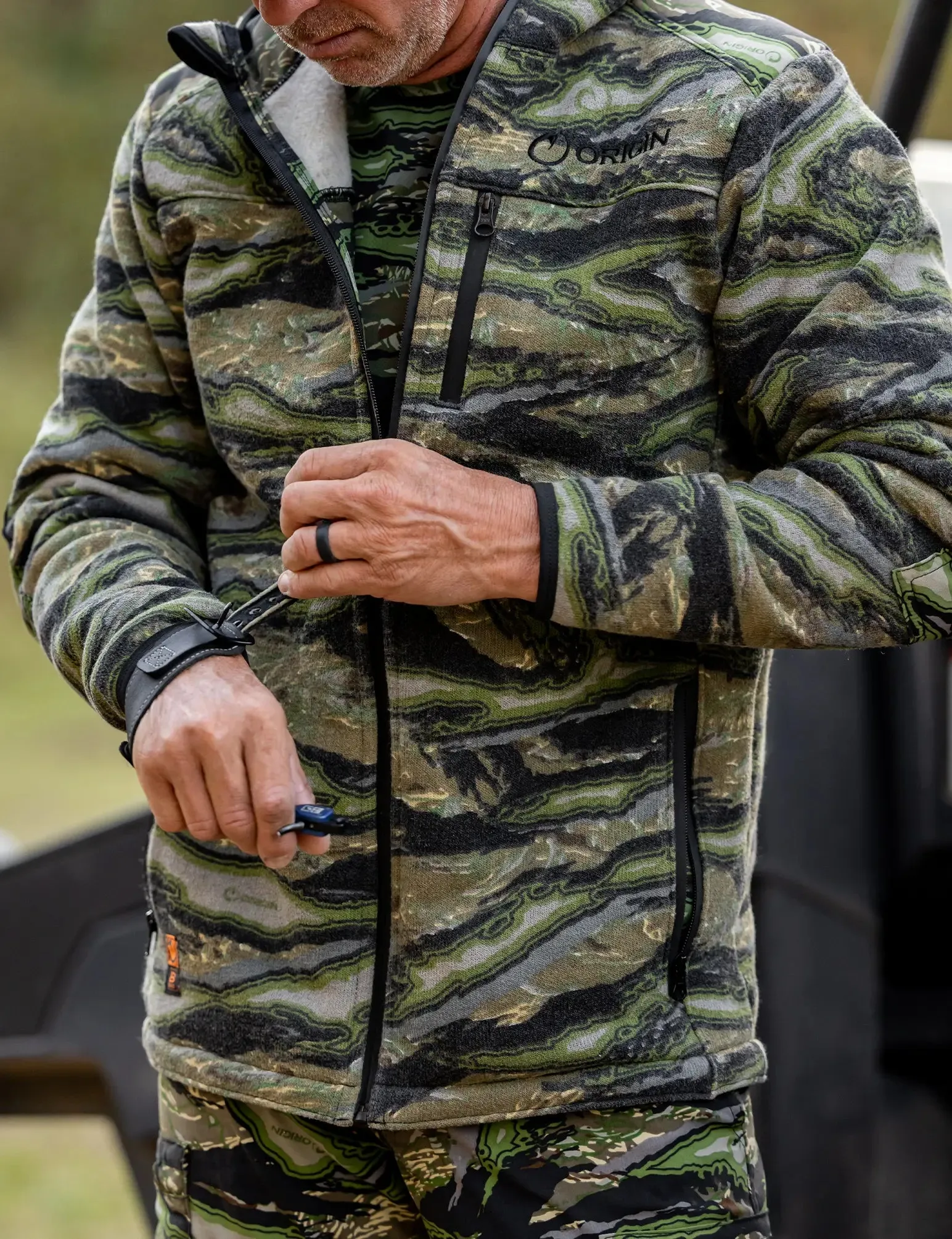ORIGIN STEALTH WOOL HOODED JACKET - ORIGIN RAPTOR CAMO