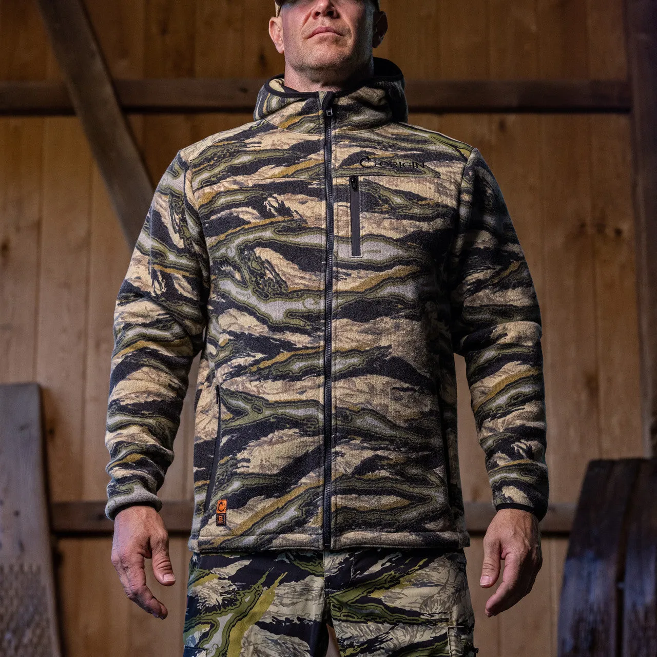 ORIGIN STEALTH WOOL HOODED JACKET - ORIGIN RAPTOR CAMO
